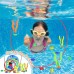 SelfTek Swimming Diving Pool Toys, 3 Pcs Swim Through Rings Swim Hoops, 3 Pcs Seaweeds, 8 Pcs Gems, Underwater Diving Training Toys Diving Games for Kids Family with Storage Bag