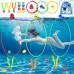 SelfTek Swimming Diving Pool Toys, 3 Pcs Swim Through Rings Swim Hoops, 3 Pcs Seaweeds, 8 Pcs Gems, Underwater Diving Training Toys Diving Games for Kids Family with Storage Bag