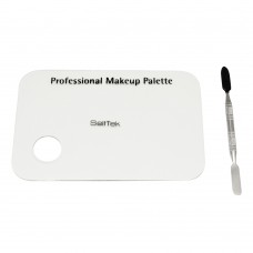 SelfTek Acrylic Mixing Palette with Stainless Steel Spatula for Cosmetic Makeup Beauty Salon